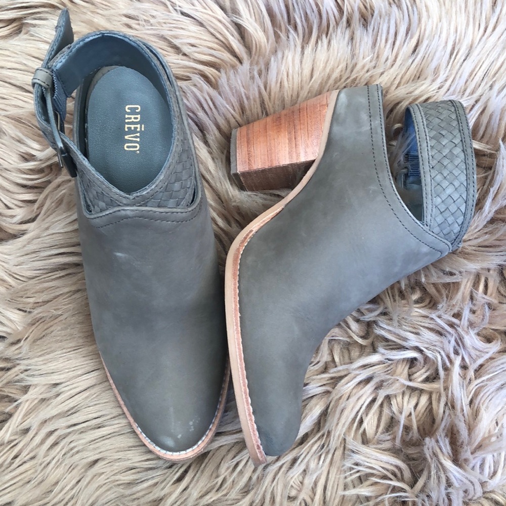 Stonewash grey Sandal Heels by Crevo